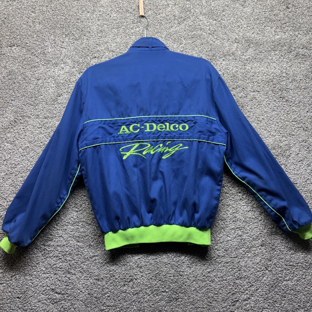 VTG AC-Delco Pamco Mens Medium Bomber Racing Jacket Coat USA Made 80s Automotive
